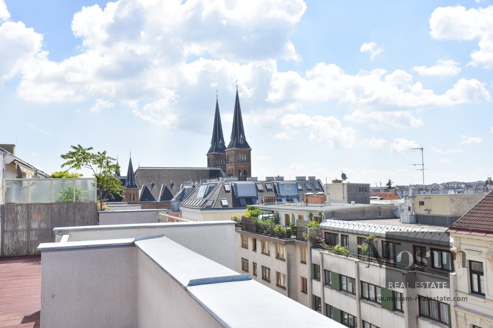 Замечательная квартира с террасой на верхнем этаже с видом на всю Вену